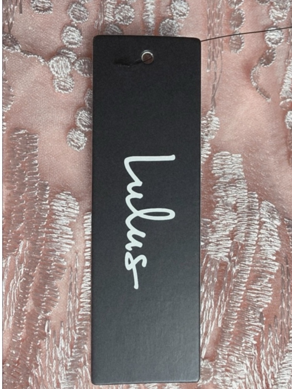 Lulus Sequin Fringe Lace Up Back Mini Dress Peach Blush NWT L - Picture 9 of 12